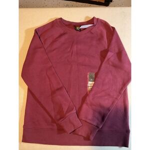 Athletic Works Burgundy Fleece Crew Neck Sweatshirt Size S (4-6) Boys Girls NEW